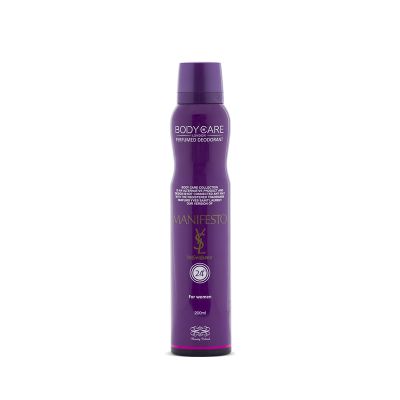 اسپری بدن خوشبو کننده منیفستو زنانه بادی کر Manifesto body spray Freshener Women Body Care